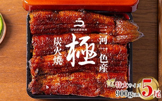 【期間限定】三河一色産うなぎ 蒲焼超特大5尾(計900g以上) 国産 鰻 愛知・R049-500