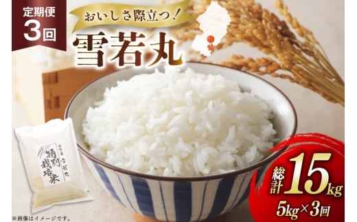 米 定期便 3回 令和7年 雪若丸 5kg 3回 計15kg [渡部ファーム 山形県 高畠町 tk06ays810049] お米 白米 精米 ごはん ご飯 ブランド米