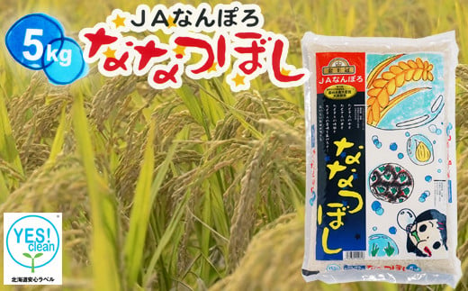 北海道産 ななつぼし 5kg 令和5年産 YES!clean 北海道安心ラベル 米 お米 ライス rice 道産米 北海道南幌町 南幌町 NP1-453