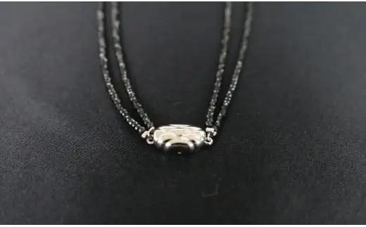 赤珊瑚とブラックスピネルの2連ネックレス アクセサリー ネックレス ジュエリー 珊瑚 kn125