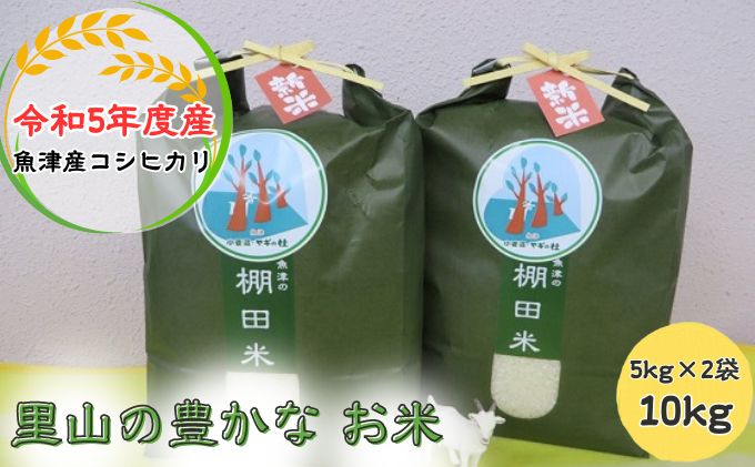 【早期予約】米 令和6年 コシヒカリ 10kg 無洗米 棚田米 (5kg×2袋) ヤギの杜｜富山 こめ コメ お米 おこめ 白米 精米 新米 ※北海道・沖縄・離島への配送不可 ※2024年10月上旬頃より順次発送予定◇