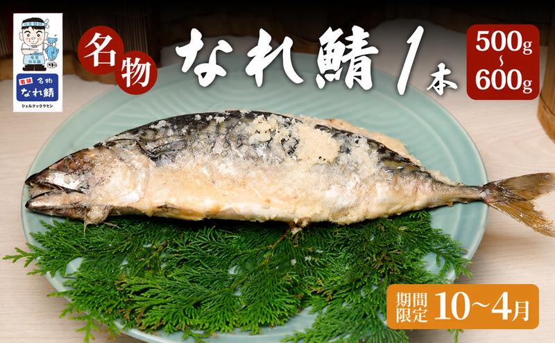 名物なれ鯖 1本 500g～600g 期間限定10月から翌年4月 