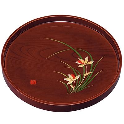 ふるさと納税 海南市 紀州漆器 丸盆 尺 30cm 春ラン