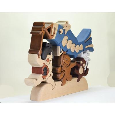 ふるさと納税 河内長野市 コイノボリと金太郎 知育玩具 木製パズル |  | 01