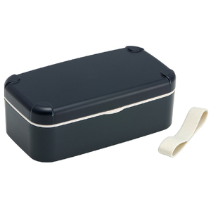 食洗機、電子レンジ対応 スマホスタンド付き 弁当箱 600ml 1段 箸付き PLB6SSH ブラック 奈良県奈良市 4-175 716973