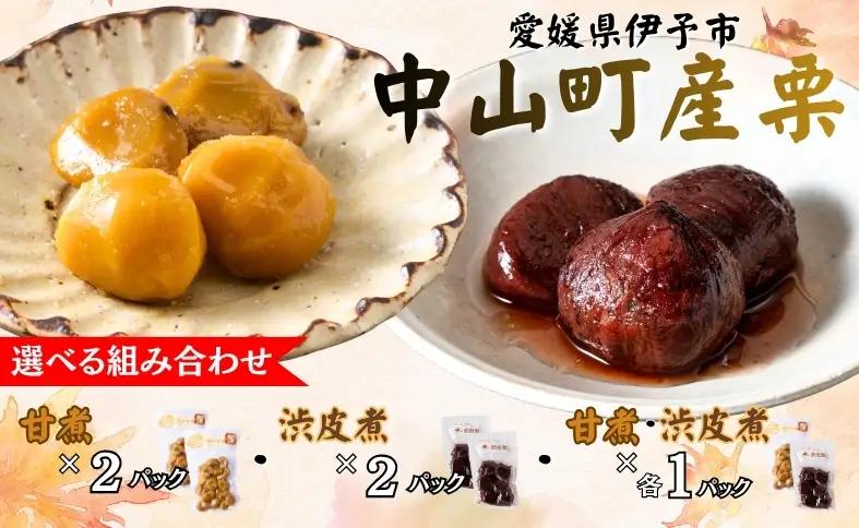 中山町産栗 栗の甘煮 200g×2パック セット 真空包装 ゆうパケット便 栗 愛媛 数量限定 お正月 年越し 迎春 お年賀 手作り 年末 年始 きんとん 伊予市｜B04