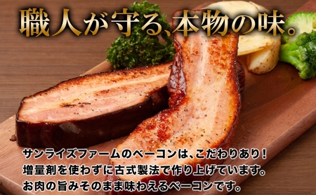 でかでかベーコンブロック約2.5kg 豚肉 国産 肉 ベーコン 大きい デカい 熟成 本格的 桜 スモーク 天然塩 肉厚 ジューシー 夕食 ご飯 つまみ ステーキ つまみ お酒 送料無料 サンライズフ