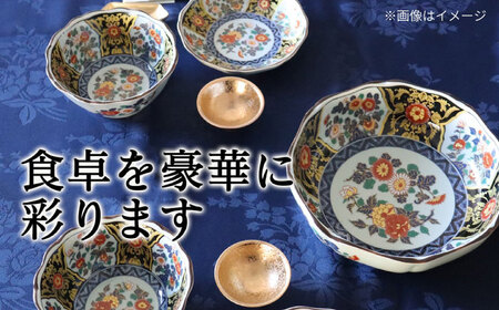 【波佐見焼】染錦金彩紋 8寸盛皿 1点【西日本陶器】[AC285]