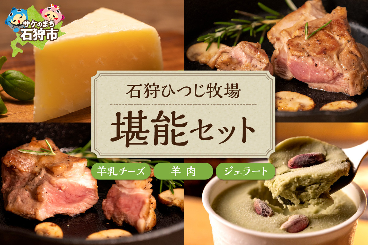 
                  石狩ひつじ牧場 ピスタチオと羊乳フロマージュブランのジェラート（95ml×4個）・羊肉（200g）・羊乳チーズ（50g）｜ふるさと納税 石狩市 北海道 スイーツ ラム ひつじ尽くし セット バラエティセット
                