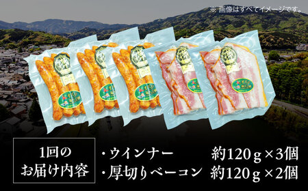 ベーコン【全12回定期便】ウィンナーセット（小） ベーコン[AGAZ084]