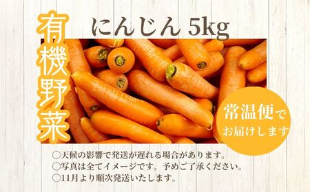 《2025年11月以降順次発送》人参5kgオーガニック 有機栽培 有機 有機JAS 有機野菜 野菜 人参 にんじん 5kg おすすめ お中元 お歳暮 ギフト 二本松市 ふくしま 福島県 送料無料【一般