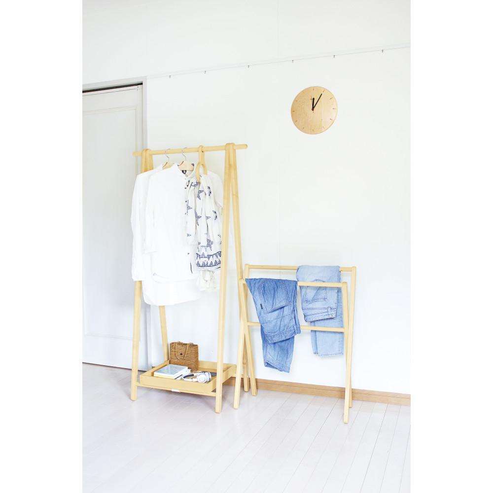 旭川家具　コサイン　ドレスラックとトレーのセット　メープル 【 旭川家具 北海道 旭川市 木製 家具 選べる樹種 コート掛け ハンガーラック 洋服掛け 木製ラック  トレー 鞄置き ズボン置き 鞄収納