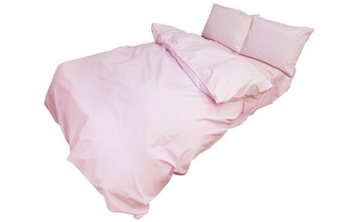 ４日市 Good Sleeps 　寝具４点セット（ダブル　掛け布団カバー、ボックスシーツ、ピロケース2枚）ピンク