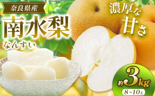 G23 南水 L～3L 約3kg 8～10玉 | 果物 くだもの フルーツ 梨 なし 南水 ジューシー 減農薬栽培 奈良県 大淀町 季節限定 産地直送 真田園 メディア紹介