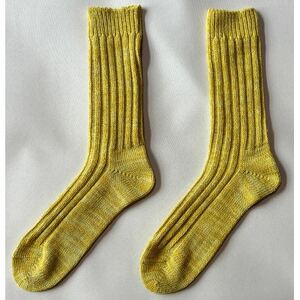 【ezu】someiro kutsushita　/イエロー◆高級◆コーマ糸◆湿調作用【1650069】