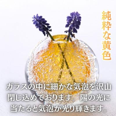 ふるさと納税 西桂町 国内製造_お花のある生活_光とお花でステキなお部屋を彩る泡の一輪挿し(オーロライエロー) |  | 01