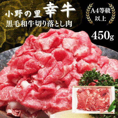 【ふるさと納税】【毎月定期便】【小町の里・幸牛】黒毛和牛切り落とし肉 450g全3回【配送不可地域：離島】【4068761】