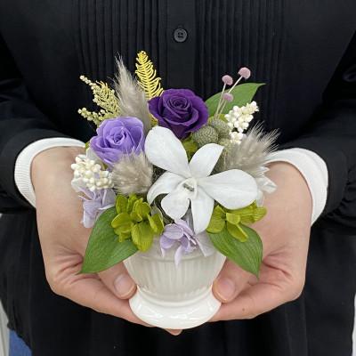 ふるさと納税 春日部市 プリザーブドフラワーアレンジ【樹里(じゅり)/パープル】春日部市 シュガーパイン |  | 02
