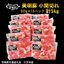 【ふるさと納税】【美明豚】小間切れ(500g×10パック)計5kg(茨城県共通返礼品・行方市産)【配送不可地域：離島・沖縄県】【1446628】