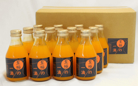 【無添加】田村みかんの新鮮100％ジュース「至極の一滴」180ml×12本入り/ジュース みかんジュース ストレート ミカン 蜜柑 フルーツ 【tec936A】
