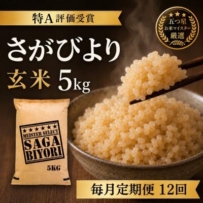 ふるさと納税 吉野ヶ里町 【毎月定期便】【玄米】さがびより5kg(吉野ヶ里町)全12回