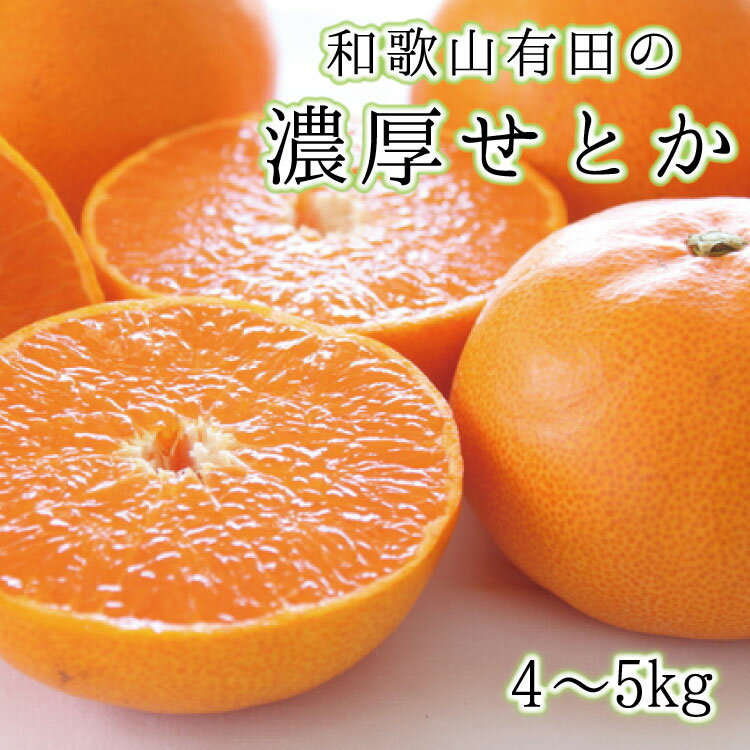 【ふるさと納税】【高級】 和歌山有田の濃厚 せとか 約4〜5kg ※2026年2月下旬～2026年3月中旬に順次発送 / くだもの フルーツ 果実 果物 有田 みかん 晩柑 和歌山 //dekopon