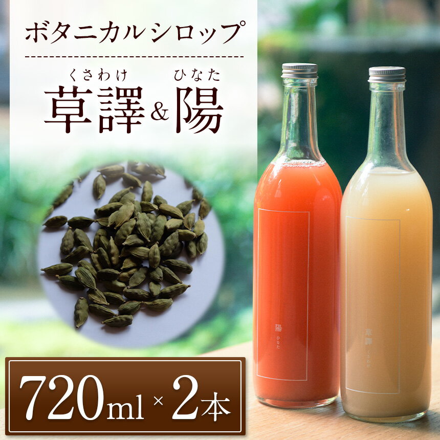 【ふるさと納税】ノンアルコール　ボタニカルシロップ ≪ 草譯 ＆ 陽 ≫ 720ml 各1本 ｜ ふるさと納税 飲料 ドリンク シロップ 長野県 松本市