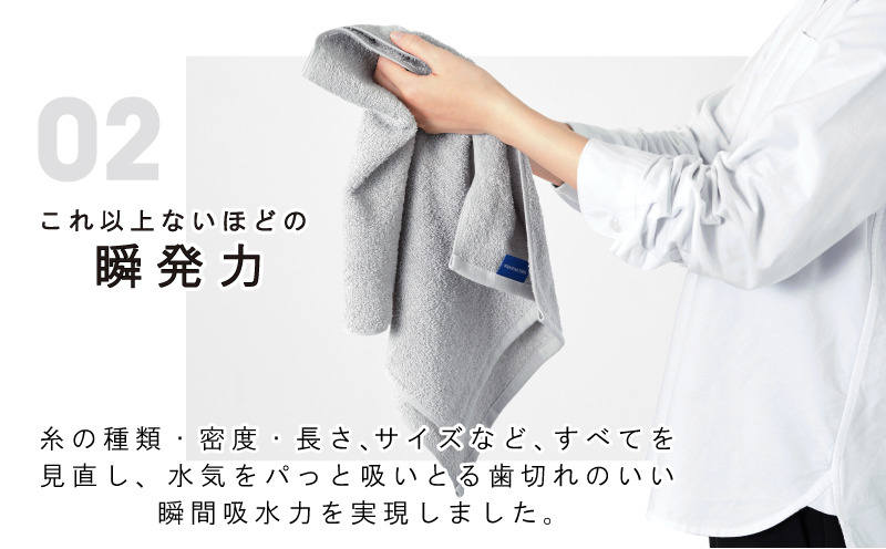 MISHIRINO TOWEL フェイスタオル 4枚セット(ダークネイビー)【オーガニック 国産 日本製 泉州タオル 老舗タオルメーカー 明治45年創業 無地 パステル 吸水力 赤ちゃん 敏感肌】