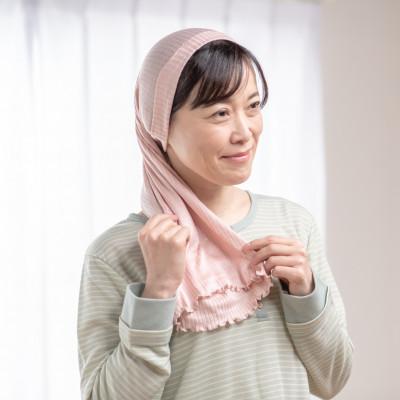 ふるさと納税 泉大津市 天然の美容繊維　シルク　ナイトキャップ　ローズピンク |  | 02