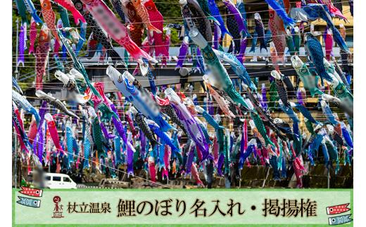 【令和7年度受付】名入れ鯉のぼり掲揚権（杖立温泉鯉のぼり祭）