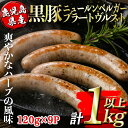 【ふるさと納税】鹿児島県産黒豚ニュールンベルガーブラートヴルスト(計1kg以上・120g×9P) 鹿児島 国産 九州産 黒豚 豚肉 ウインナー 惣菜 おかず 弁当 BBQ キャンプ 小分け 冷凍【コワダヤ】