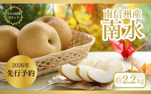 JA29-26A  【先行予約】 梨 南水 約2kg / 2026年9月中旬～10月中旬頃 配送予定 // 贈答 センサー選別 糖度センサー 梨 なし ナシ 果物 フルーツ ギフト 南水 太鼓判 優糖
