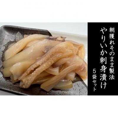 ふるさと納税 鰺ヶ沢町 朝獲れ やりいか 刺身 漬け 5袋 セット[53841695]