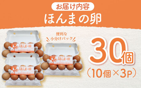 平飼いニワトリの有精卵！ほんまの卵 30個（10個×3パック） / たまご 卵 平飼い / 佐賀県 / 本間農園[41AJAA002]