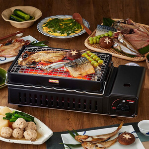 カセットガス　炉ばた焼器　炙りやII　CB-ABR-2　【11100-0281】1台2役 網焼き 串焼き 強火 弱火 火力調節可能 焼き鳥 海鮮 魚介 餅 焼き肉 焼肉 肉 牛肉 豚肉 鶏肉 肉 お肉