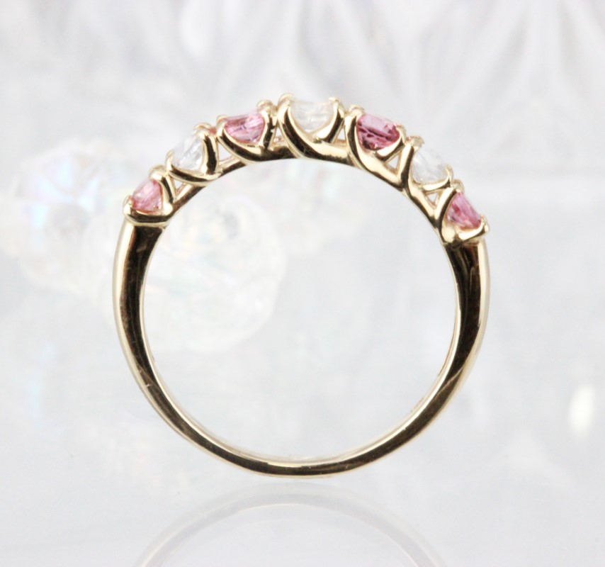 K10YGピンクトルマリン＆ロイヤルブルームーンストーンリング【KE-1801】