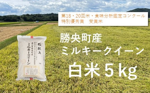 
令和6年産　食味コンテスト受賞者の作るお米シリーズ「ミルキークイーン白米5kg」_【11月から3月発送】_S137
