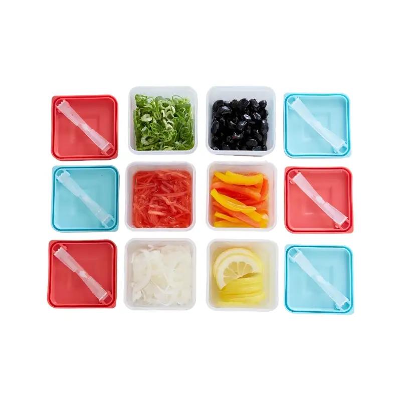 レンジ対応 【 便利グッズ 】ふたがトングになる保存容器 4個セット【smkd0001】