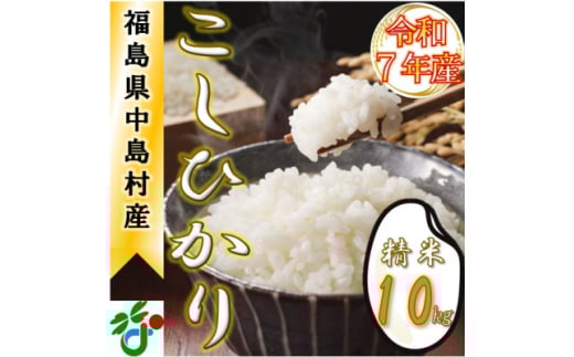 ＜数量限定/令和7年産＞中島村産『コシヒカリ』(精米)10kg【1633134】