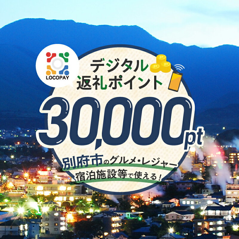 【ふるさと納税】LOCOPAY デジタル 返礼ポイント 30,000ポイント レジャー アウトドア 体験 旅行 トラベル 宿泊施設 ホテル 観光 グルメ 飲食店 ディナー ランチ 焼肉 カフェ ゴルフ 温泉 おすすめ 大分県 別府市 送料無料