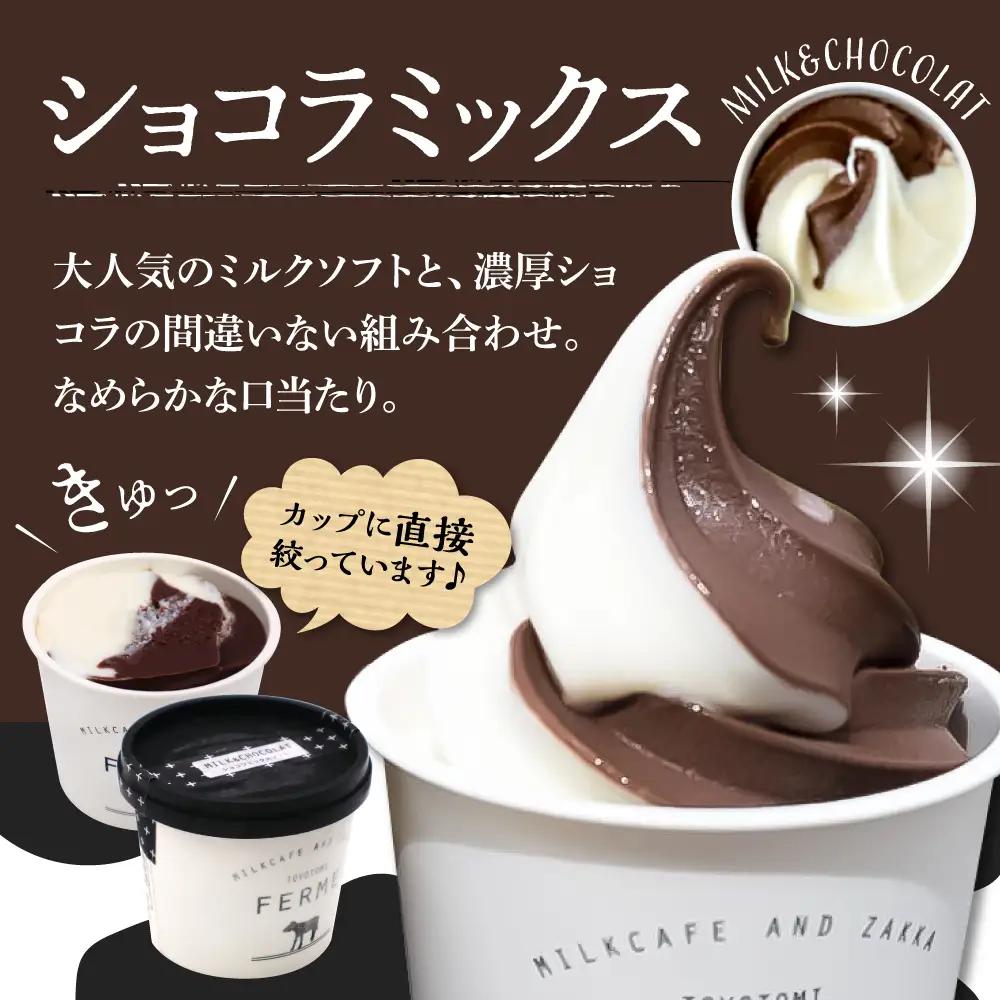 【11月配送】とよとみ牛乳ソフトクリーム ショコラミックス 8個