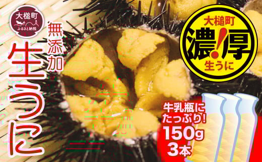 【令和8年発送先行予約】【2026年5月より発送】岩手三陸生うに牛乳瓶入150g×3本【19】