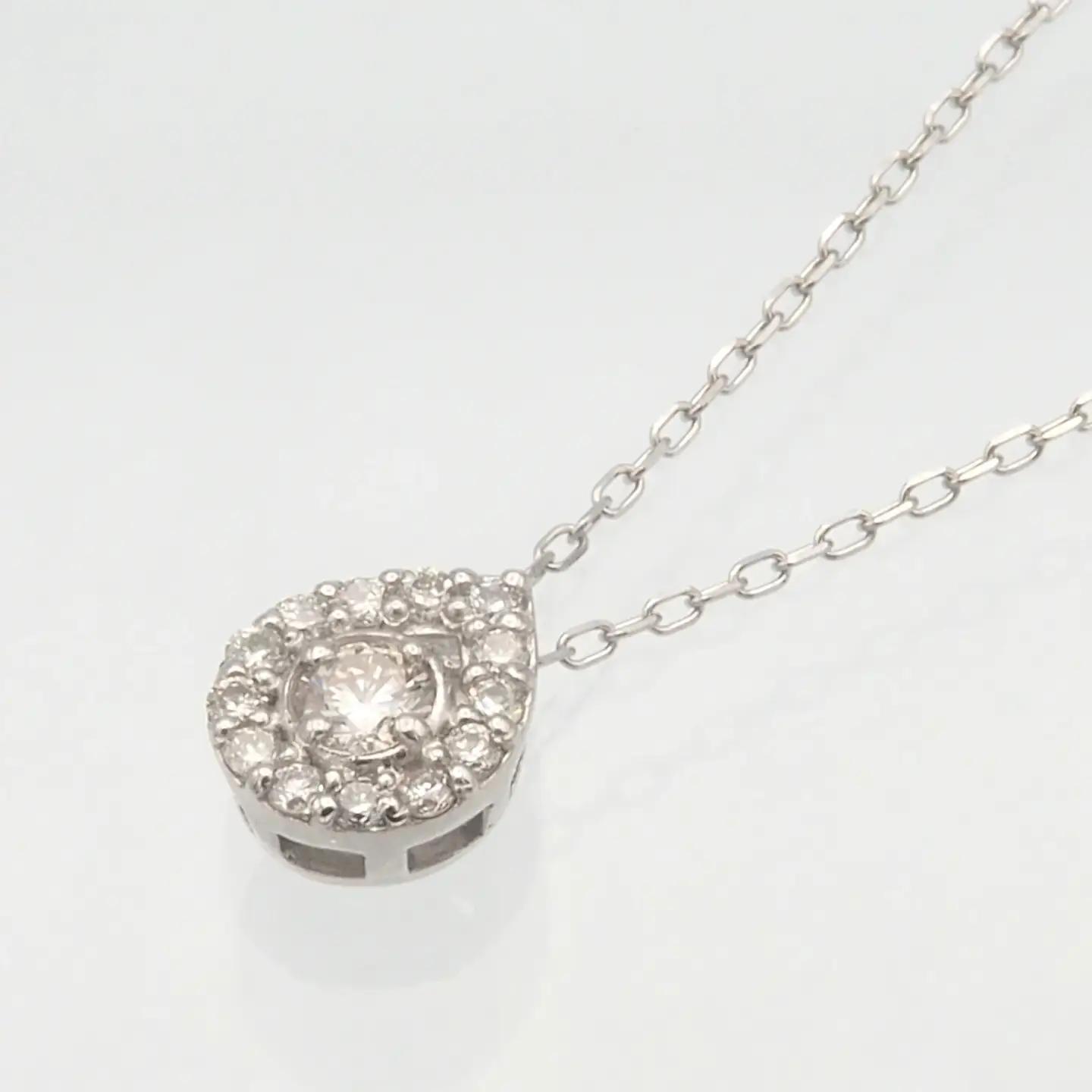 PT900/PT850 0.14ct ダイヤモンド ペンダントネックレス　HH-019718 SWBT001-PT