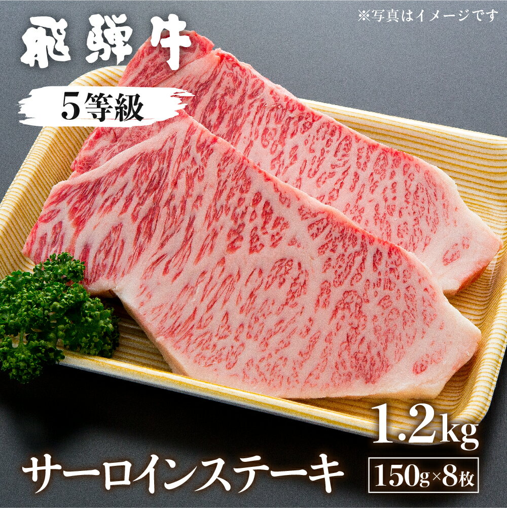 【ふるさと納税】《1週間程度で発送》日時指定可能 飛騨牛サーロインステーキ 計1.2kg(8枚) 計1.2kg 国産牛 国産 牛肉 肉 厳選 熟成 贈答用 肉の沖村 [Q1092]