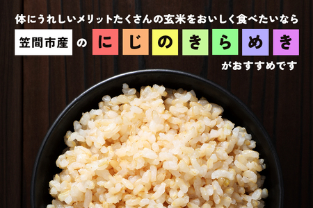 令和7年産にじのきらめき 玄米 5kg 3ヵ月 定期便 (合計15kg) 米 FH-018