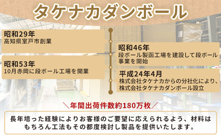 テープレスケース ６０サイズ 40枚 - 国産 厚さ3mm 段ボール ダンボール 荷物 発送 引っ越し 便利 収納 整理 フリマサイト オークション 通販 配送 梱包 郵便 規定サイズ タケナカダンボ