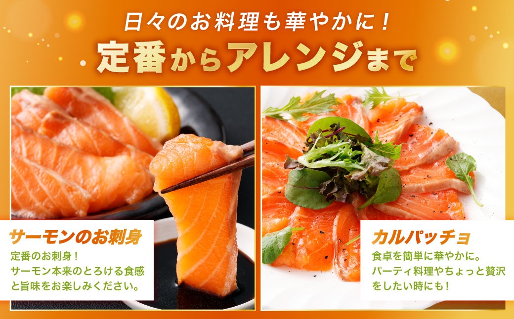 【6回定期便】 国産 トラウトサーモン 計約9.6kg （約200g×8パック）×6回