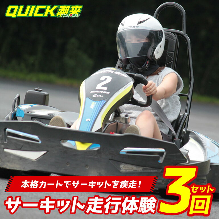 【ふるさと納税】 【L】【クイック潮来】レンタルゴーカート 本格サーキット走行体験プラン 3回セット 走行7分×3回 車両レンタル ヘルメット貸出付き 初心者OK 身長125cm以上対象 予約制 茨城県 潮来市 送料無料
