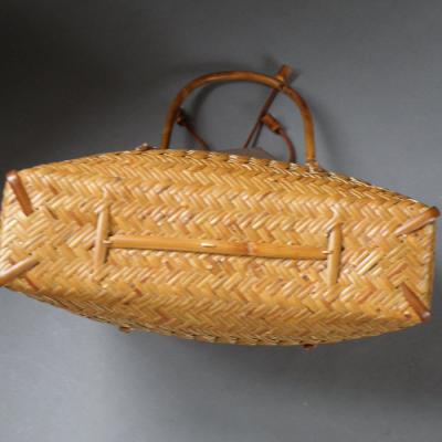 ふるさと納税 比布町 北の竹工房　千島笹燻煙網代バッグ |  | 01