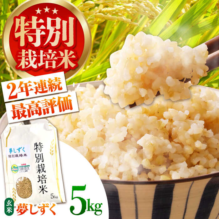 【ふるさと納税】令和7年産 特別栽培米「夢しずく」玄米5kg【だいちの家】[HAG031]